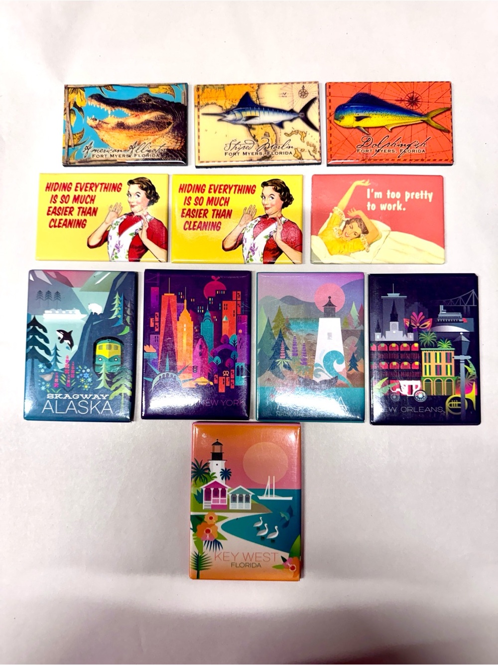 Magnets Fridge Collection Fish, Cities & Retro